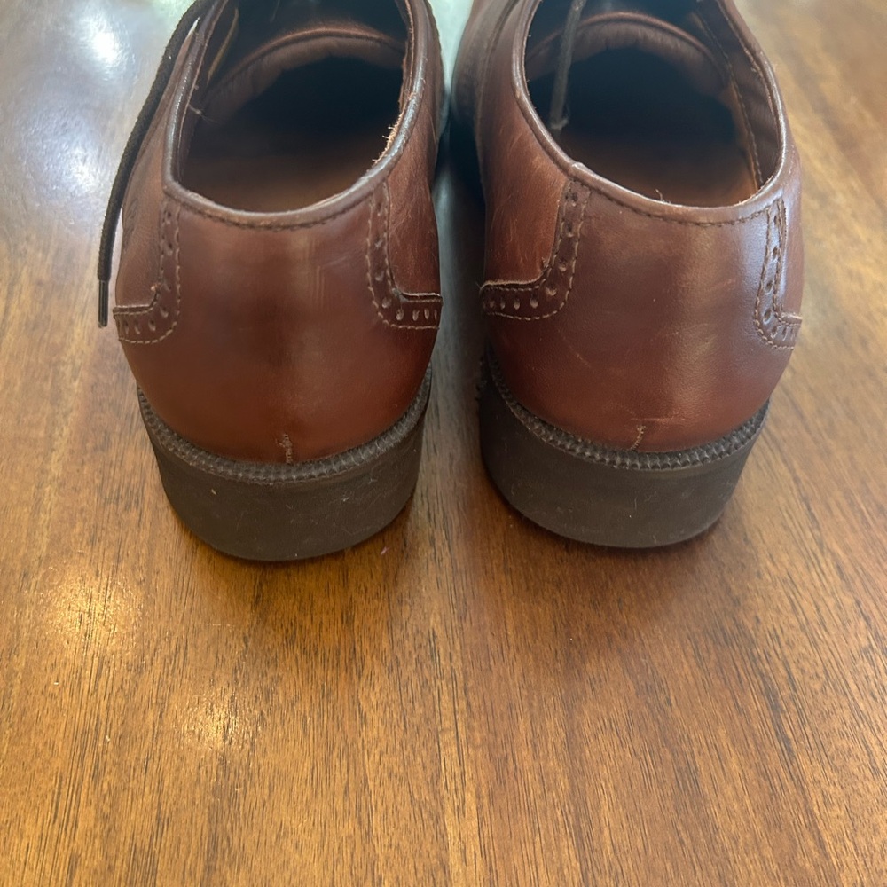 Arnold Palmer Oxford Sz 8.5M Brown Leather Belfry Saddle Lace Up Round Toe Shoes - Picture 5 of 8